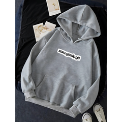 Premium Graphic Hoodie Grey - XOXO