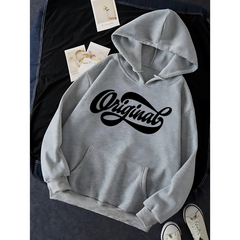 Premium Graphic Hoodie Grey - ORIGNAL