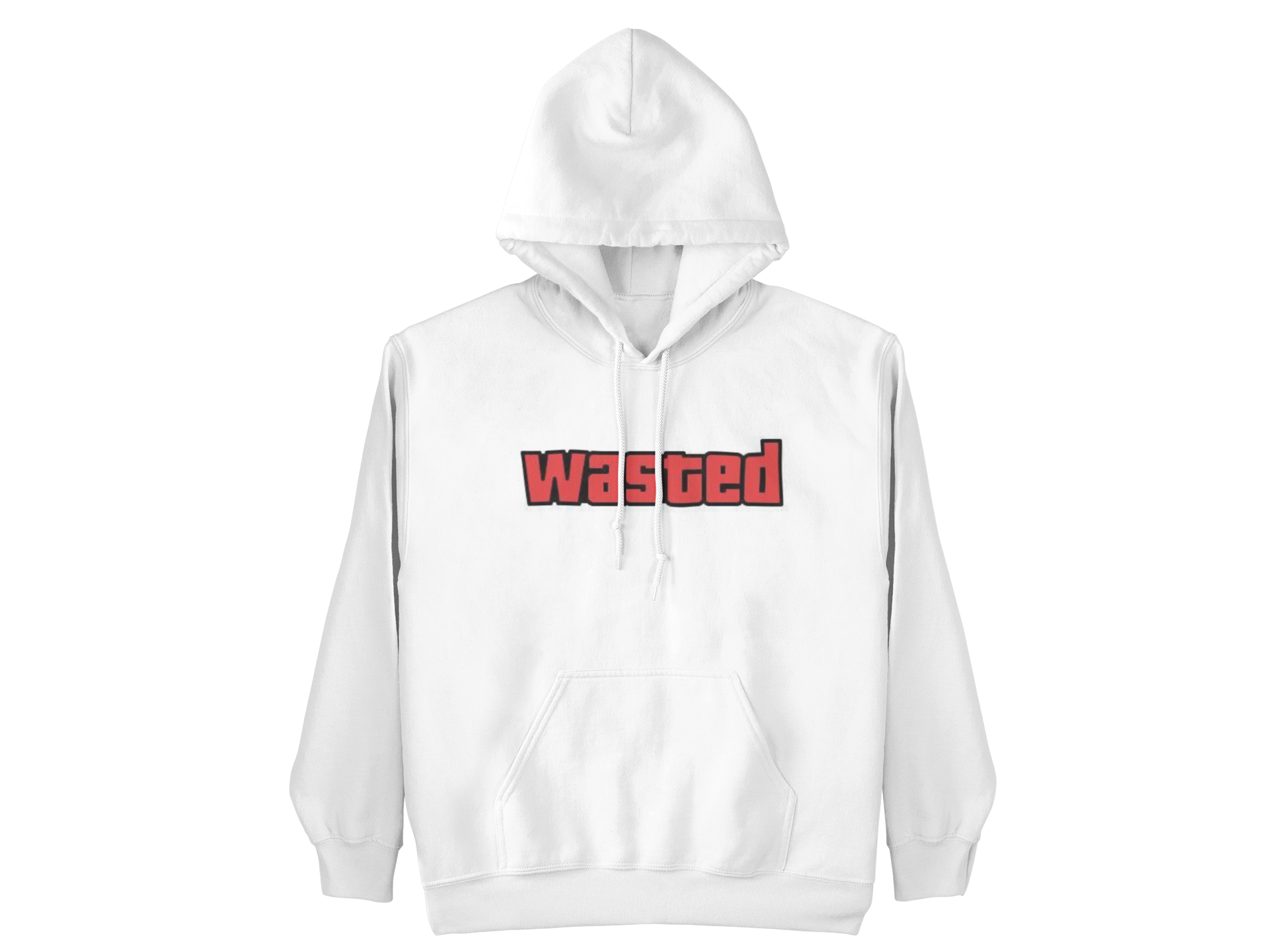 Premium Graphic Hoodie White - Wasted