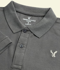 A-Eagle Mens Exclusive Pique Cotton Polo - GREY