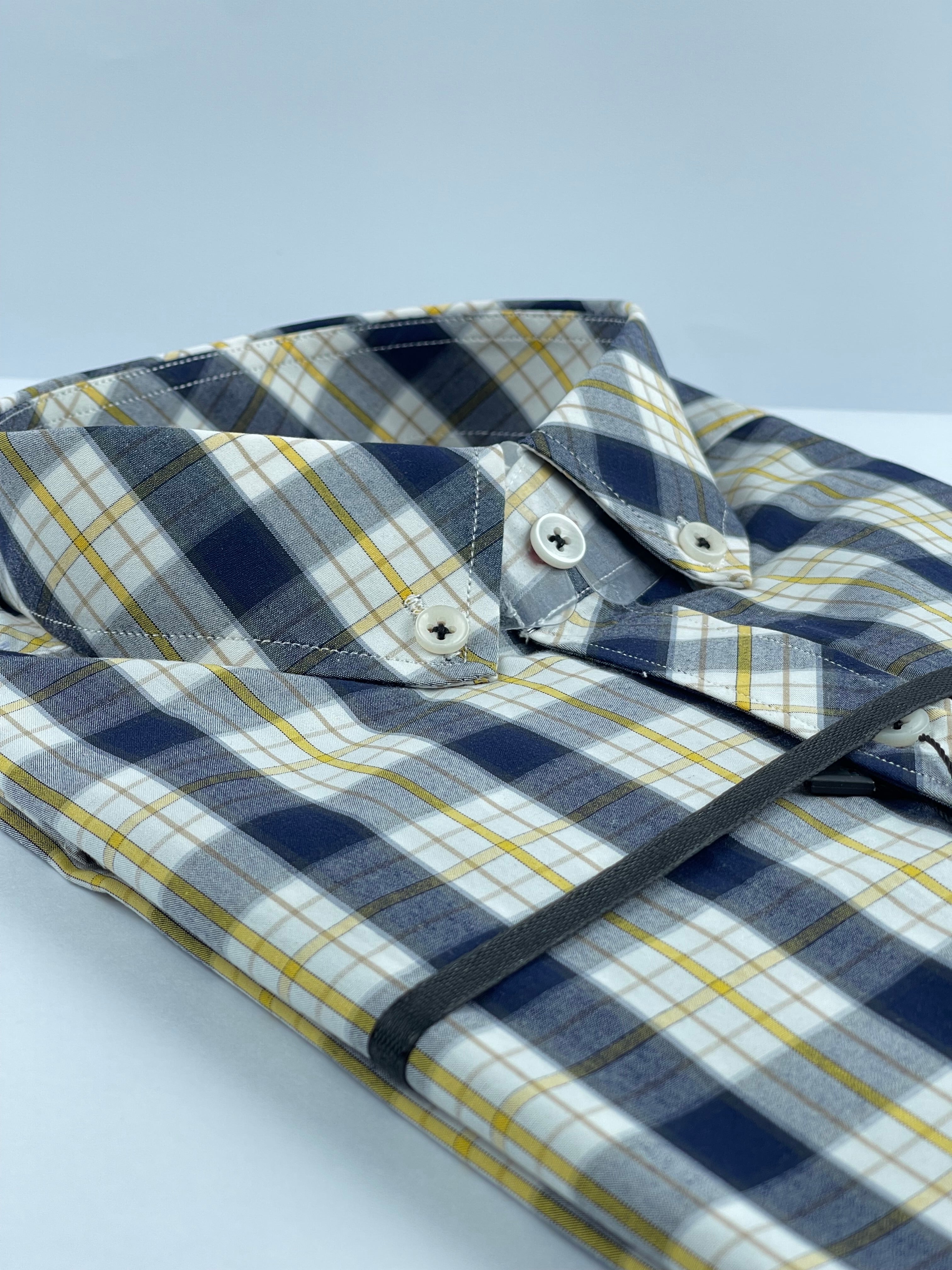 Button Down Casual Shirt-Check