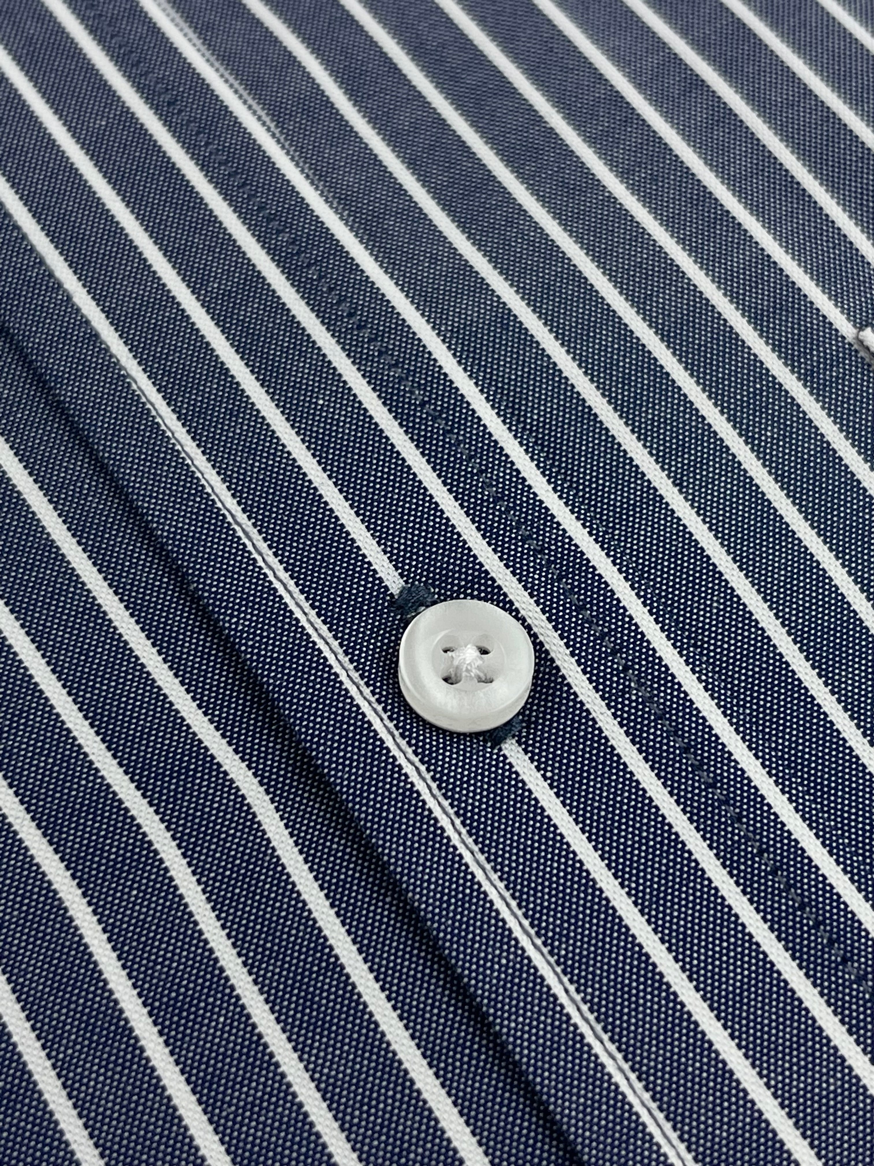 Stripes Formal Shirt-Blue and White