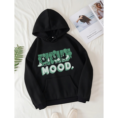 Premium Graphic Hoodie Black - MOOD