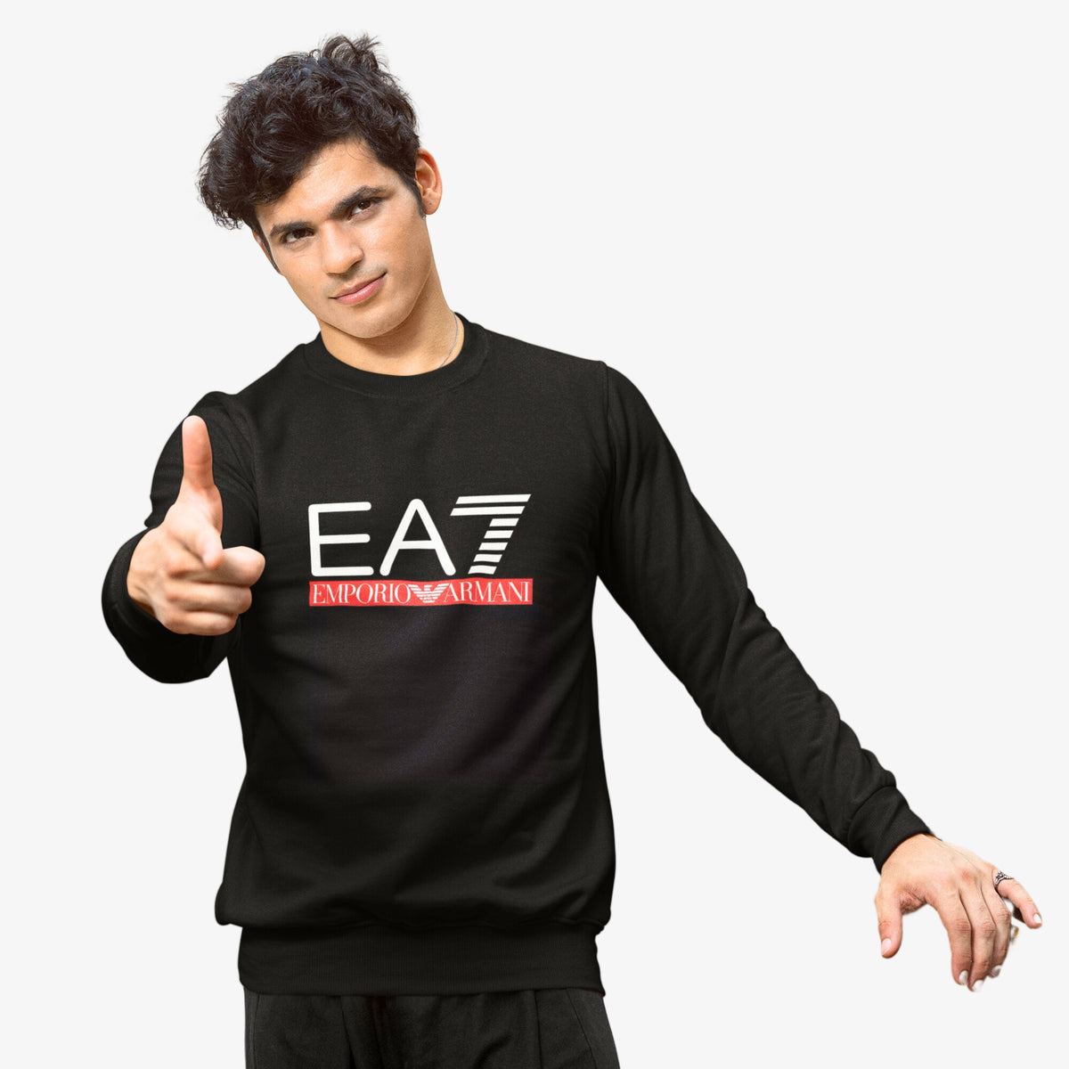 Exclusive Fleece Sweat shirt Black - EA7