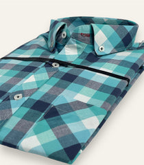 Button Down Casual Shirt- Check