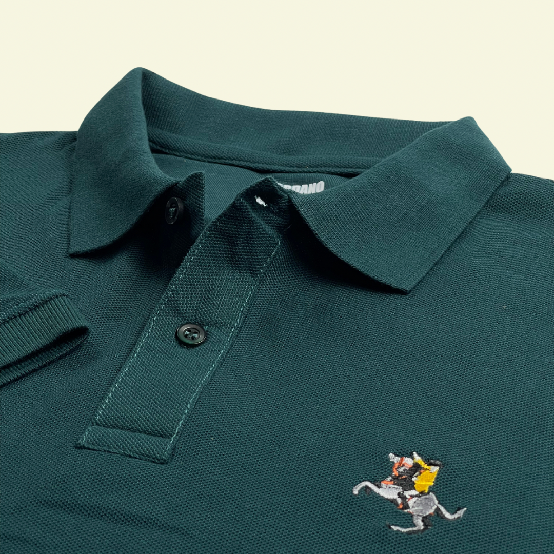 Giordano Mens Exclusive Pique Cotton Polo - BOTTLE GREEN