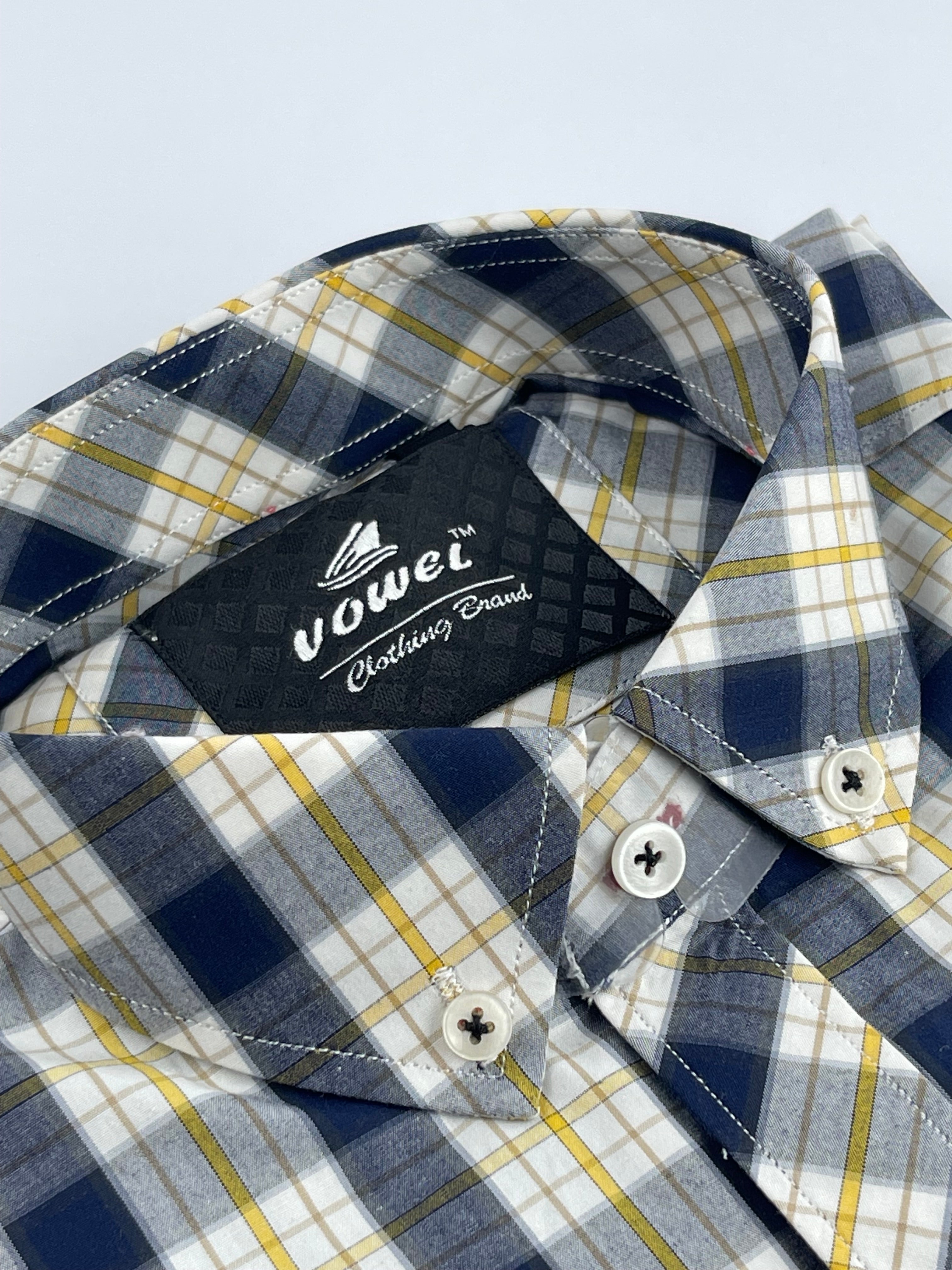 Button Down Casual Shirt-Check