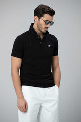 Mens Exclusive Pique Polo - Black