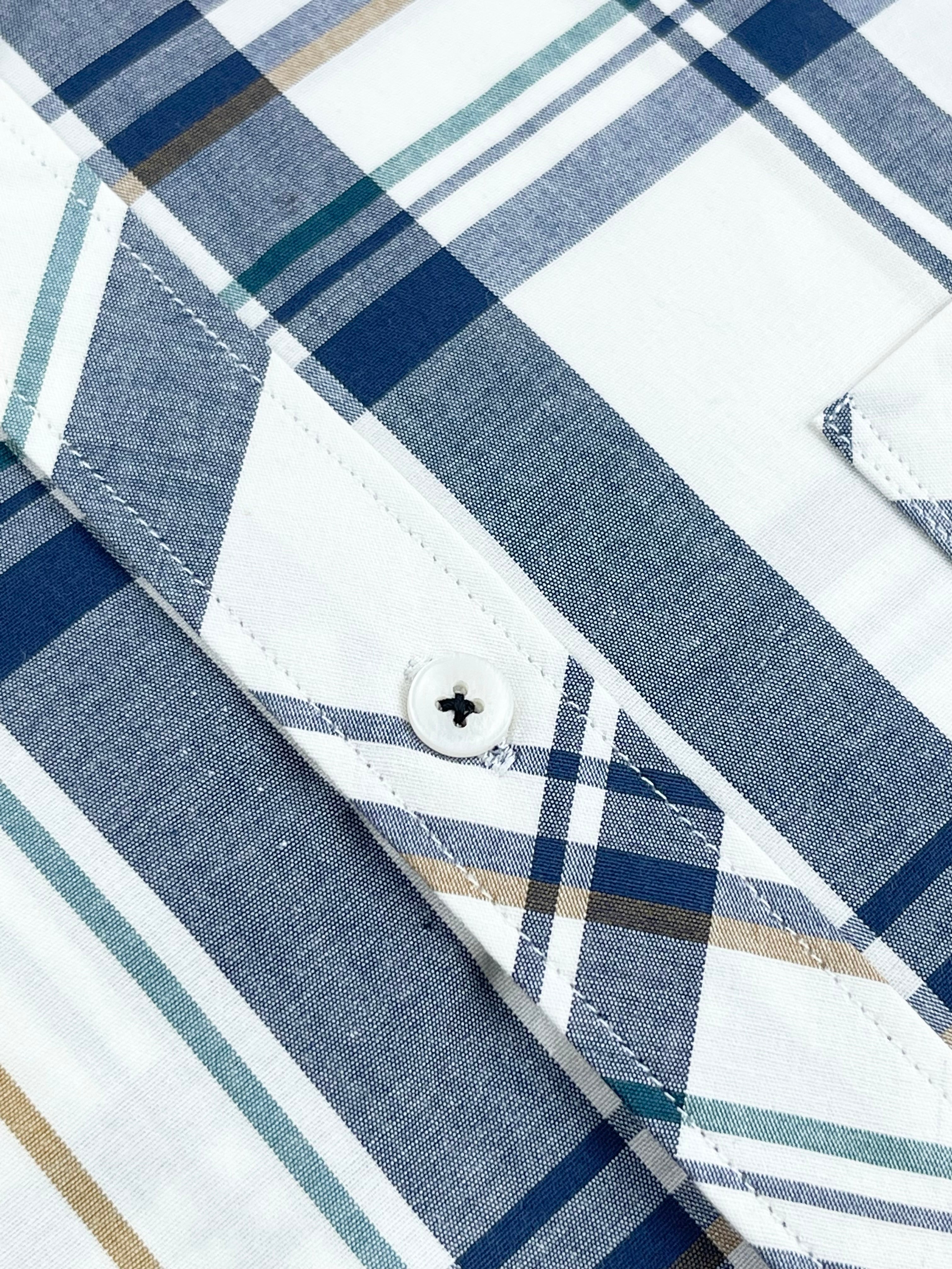 Button Down Casual Shirt-Check