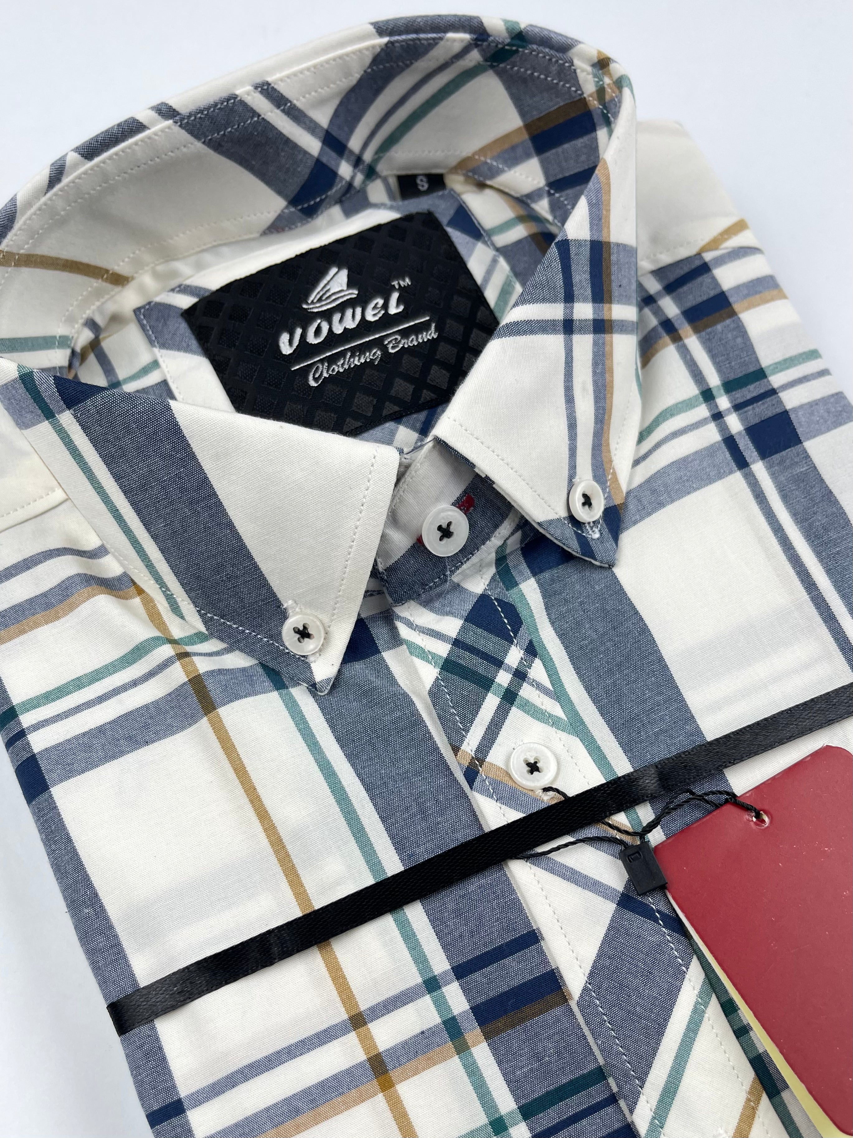 Button Down Casual Shirt-Check