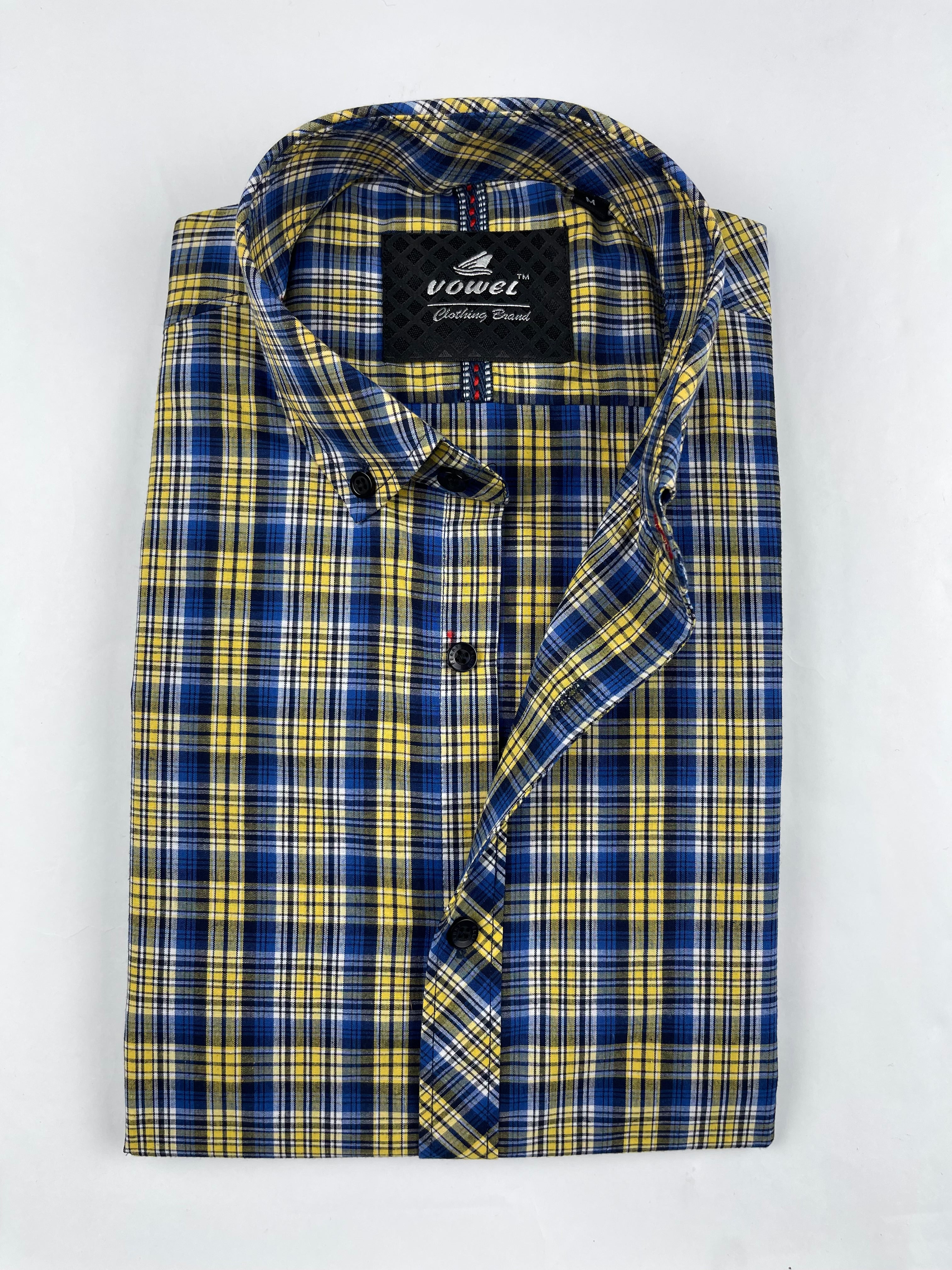 Button Down Casual Shirt-Check