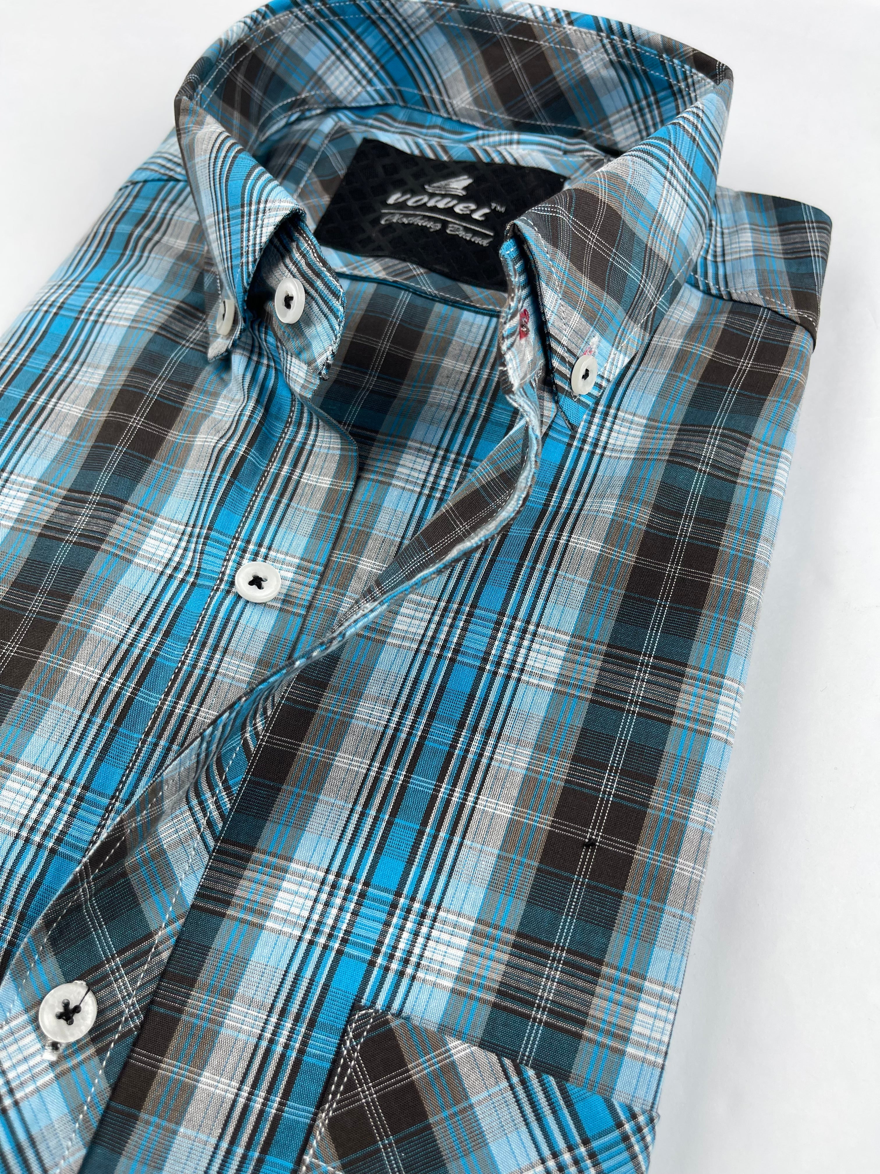 Button Down Casual Shirt-Check