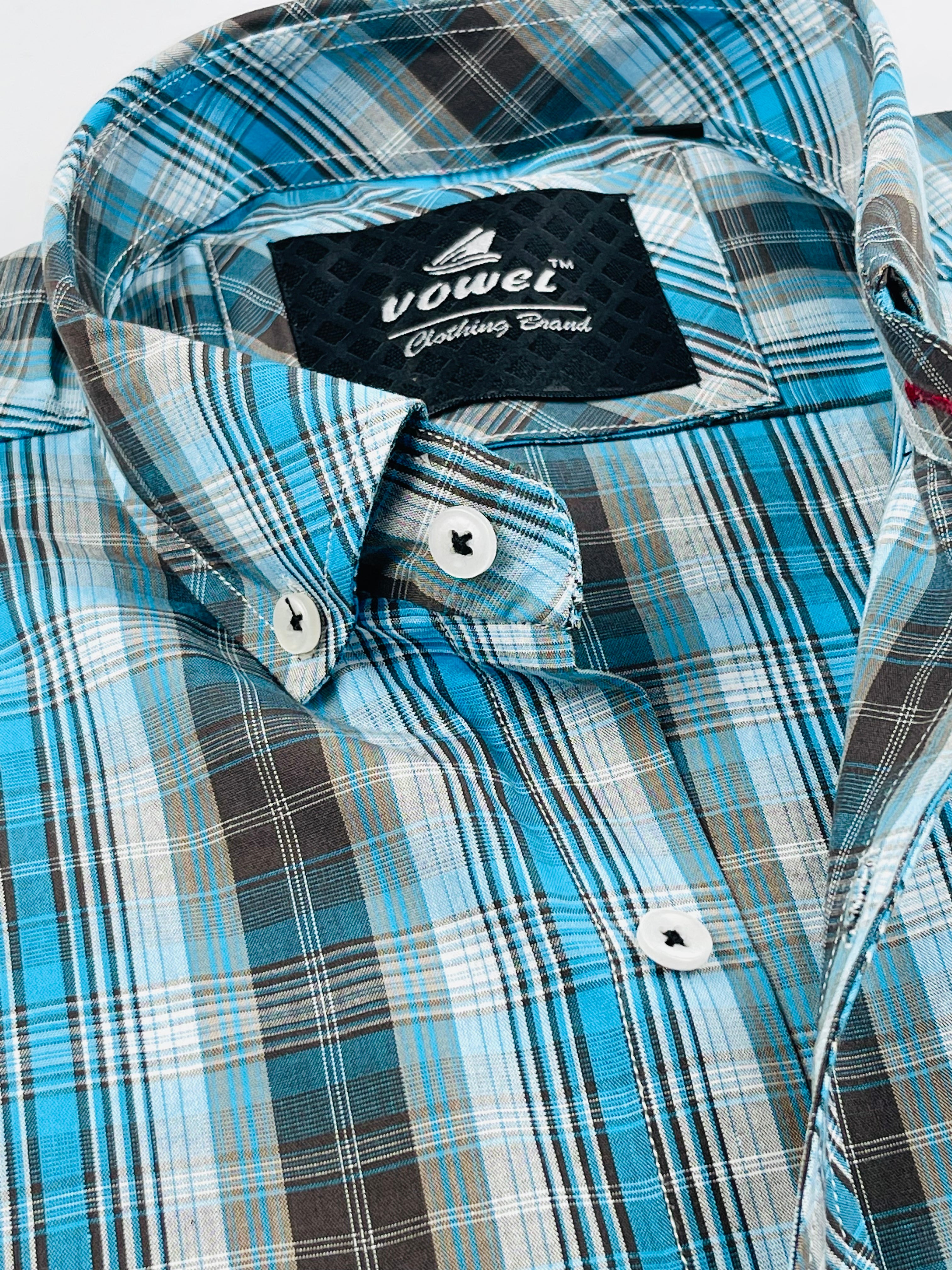 Button Down Casual Shirt-Check