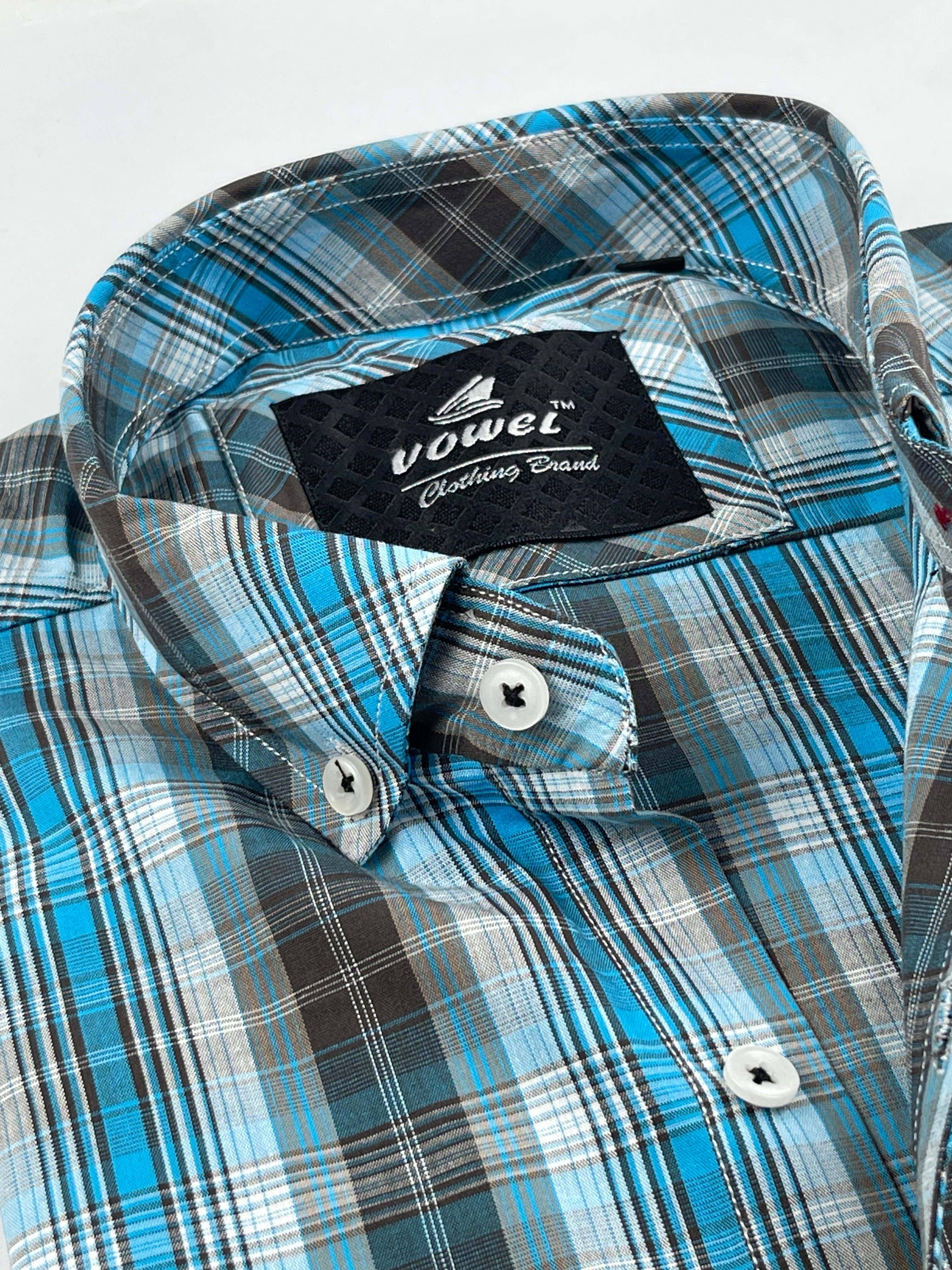 Button Down Casual Shirt-Check