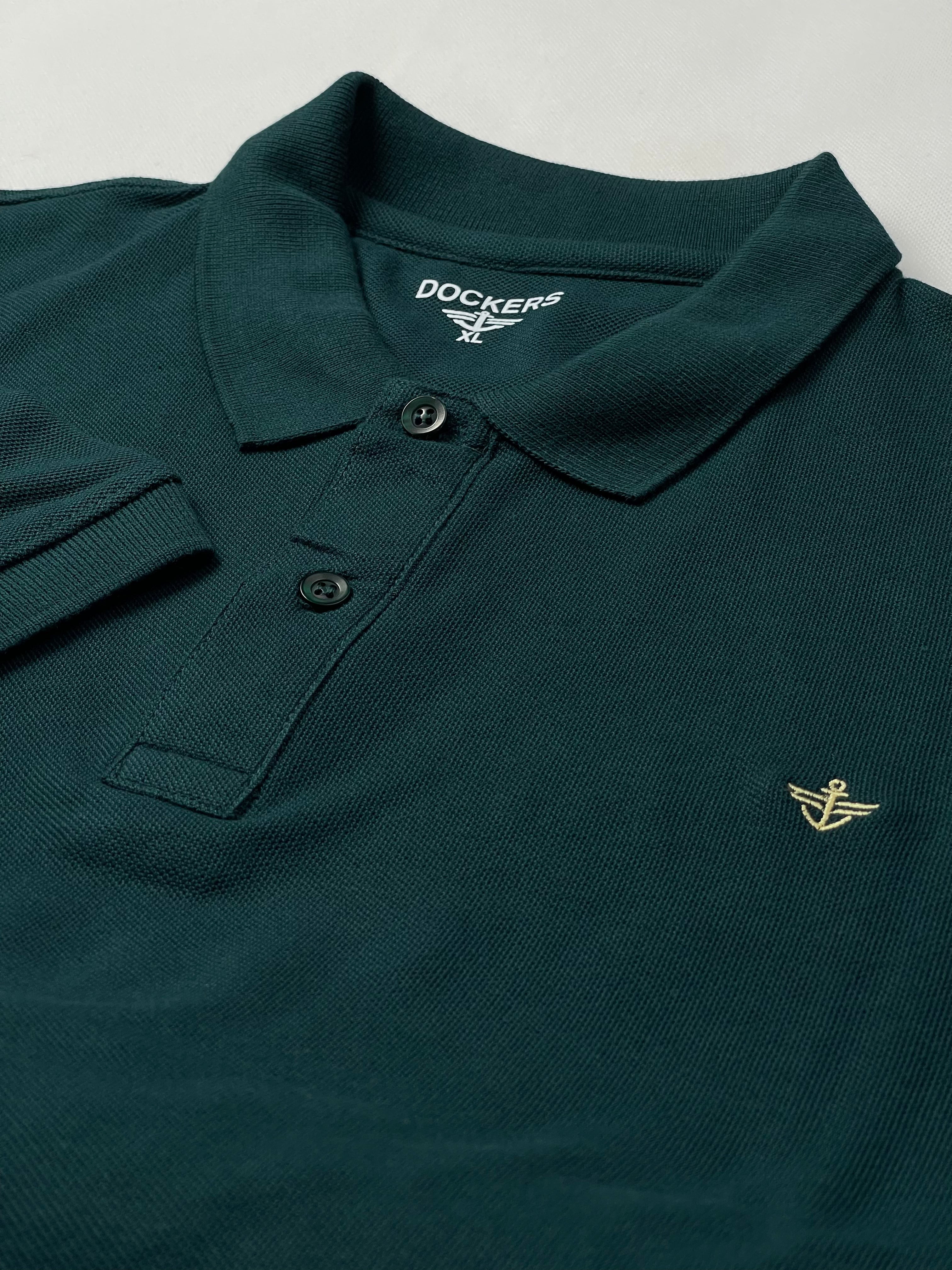 Mens Exclusive Pique Polo - Bottle Green