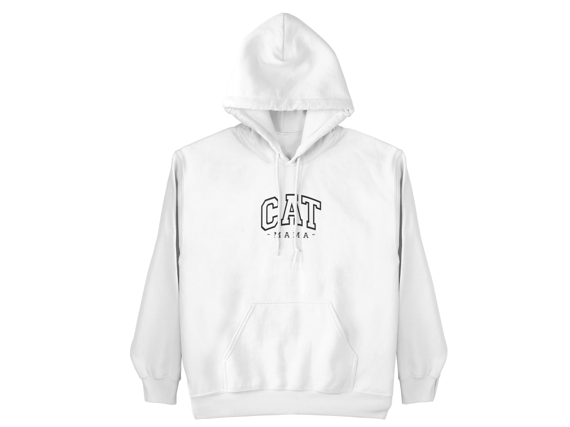 Premium Graphic Hoodie White - CAT