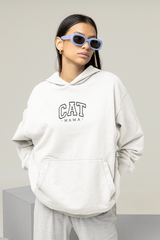 Premium Graphic Hoodie White - CAT