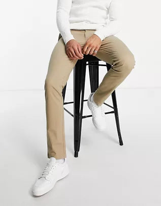 Light Khaki Plain Cotton Chino Pant