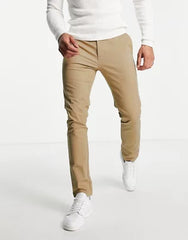 Light Khaki Plain Cotton Chino Pant