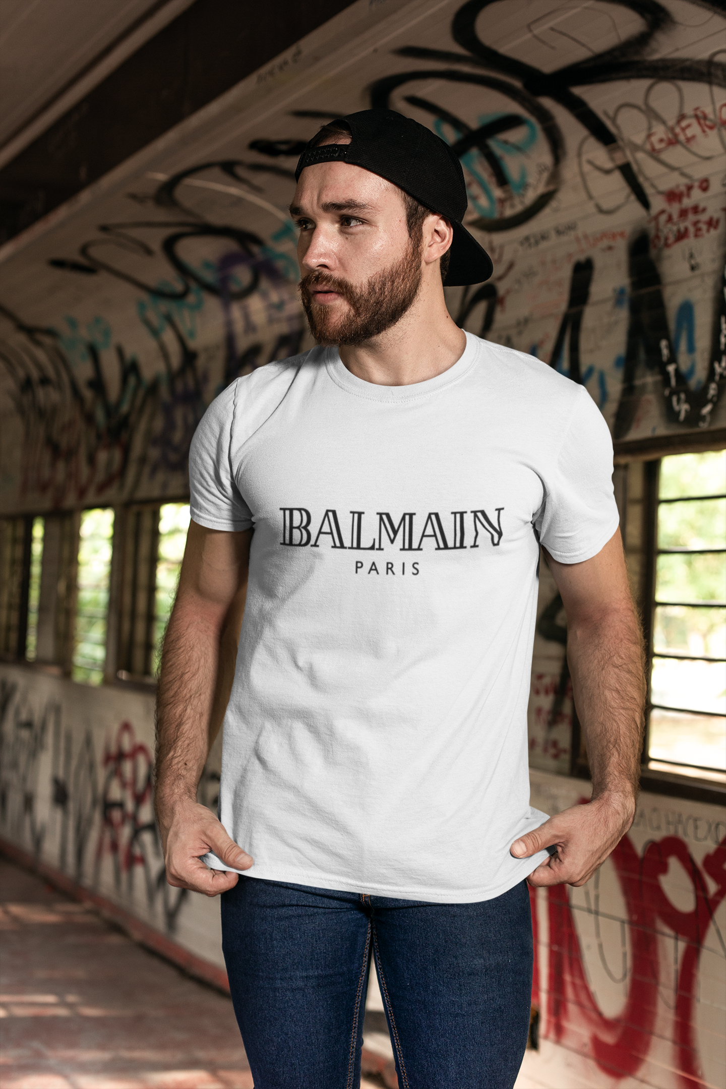 Premium Graphic Tee - White - Balmain